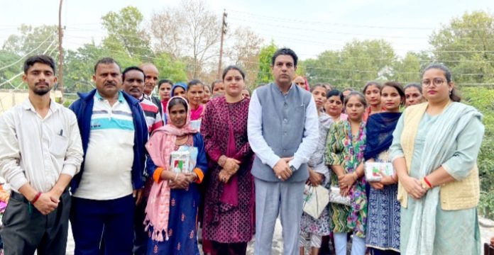 NAUP leaders posing for a group photograph during a Party function at Jammu on Saturday.