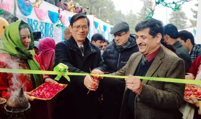 Chief Justice N Kotiswar Singh inaugurating new court building of JMIC at Pahalgam on Saturday.