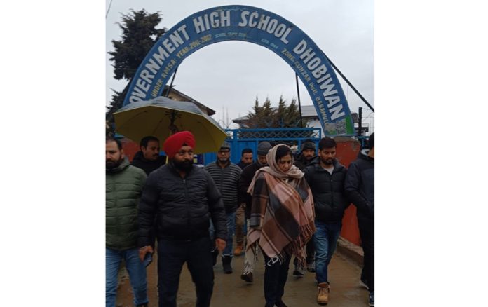 DG Rural Sanitation, Anoo Malhotra, during her visit to Baramulla town on Saturday.