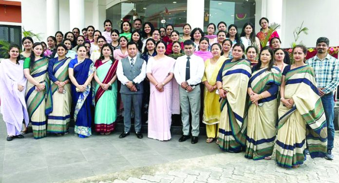  School Management of IDRS and dignitaries posing during one-day CBSE Capacity Building Programme on Saturday.