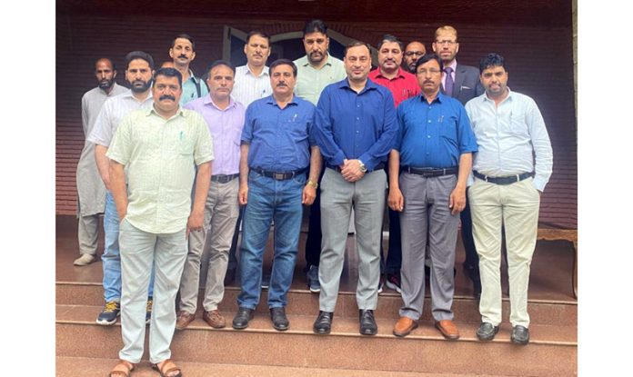 Director SCERT Prof Parikshat Singh Manhas along with officers of various departments at DIET Kulgam.