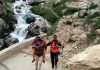 Police cop carrying Yatri on his shoulder who was unable to walk during ongoing Amarnath Yatra. 