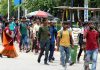 Shri Amarnath Ji yatris heading towards Saraswati Dham near Jammu Railway Station for registration on Wednesday. - Excelsior Rakesh