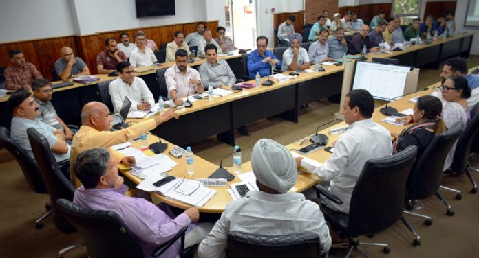 District Development Council Jammu discussing Capex Budget during meeting in Jammu on Wednesday.