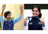 Manu Bhaker (R) and Sarabjot (L) duo qualifies for bronze medal match in 10m air pistol mixed team event on Monday.