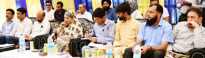 Secretary ARI Shabnam Kamili during a Public Darbar on Monday.