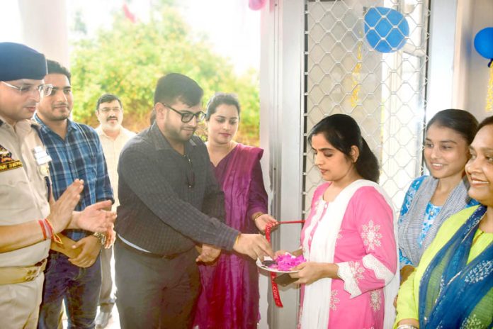 DC Samba inaugurating Malhar Cooperative Canteen on Tuesday.