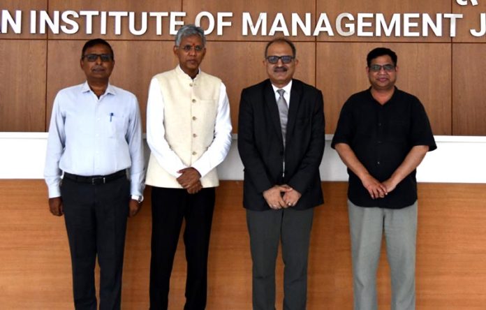 Addl Secy Sanjeev Kumar Chadha with Director IIM Jammu and others.