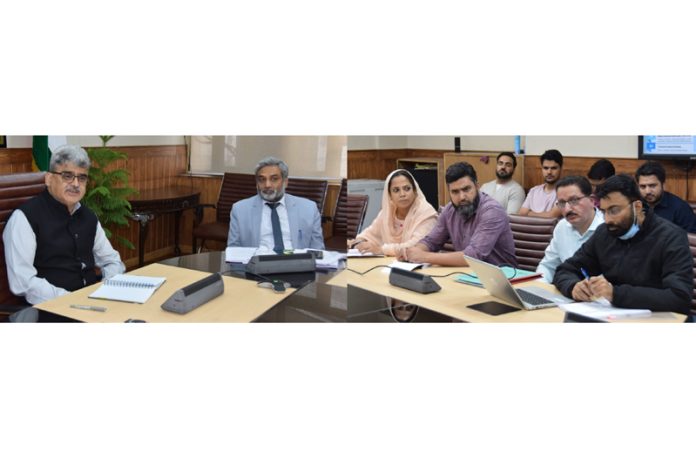 Chief Secretary chairing a meeting on Friday.