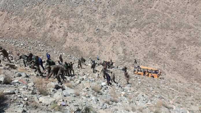 Six Killed, 22 Injured After Bus Falls Into Gorge In Ladakh