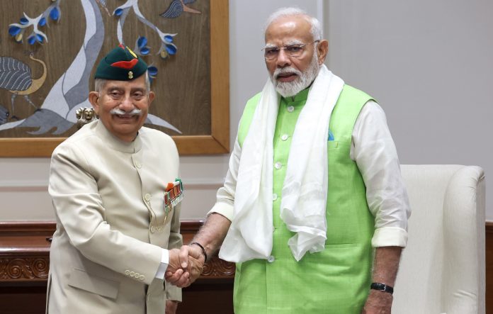 Ladakh L-G Brig BD Mishra (Retd) Meets PM Modi