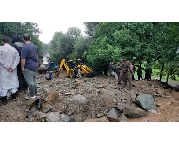 Damage caused by cloudburst in Kangan area of Ganderbal. -Excelsior/Firdous