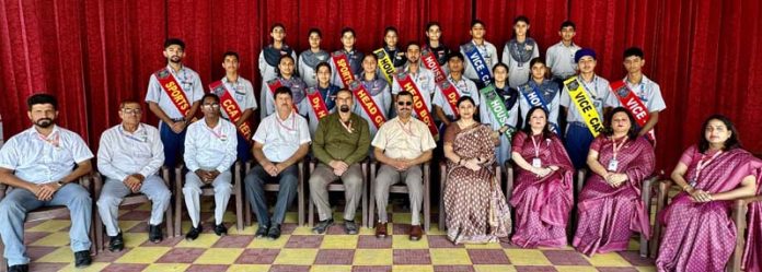 School Management posing along with newly elected Students Council members.