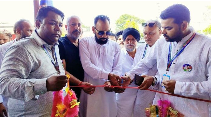 Rafiq Malik, State President LJPS (Ramvilas) inaugurating new district office on Monday.