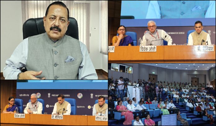 Union Minister Dr Jitendra Singh speaking after virtually launching 'Single Simplified Pension Application Form and Digital Integration of Bhavishya with e-HRMS' on Friday.