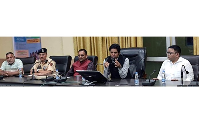 General and Police Observers chairing a meeting at Ramban.