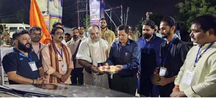 3rd batch of Shri Budha Amarnath Ji yatra being flagged off from Jammu base camp on Friday morning.