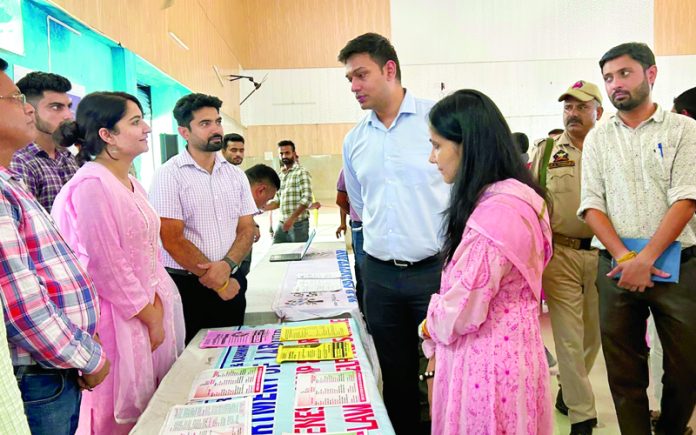 Comm. Secy (IT), Prerna Puri during Public Darbar on Tuesday.