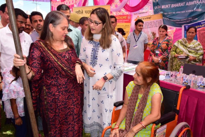 Commissioner Secretary SWD Sheetal Nanda during a Public Darbar at Akhnoor on Monday.