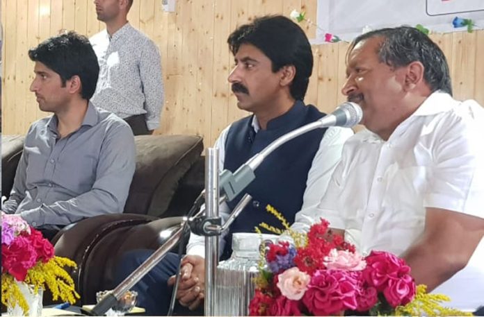 ACS Dheeraj Gupta chairing a Public Darbar at Town Hall Anantnag on Tuesday.