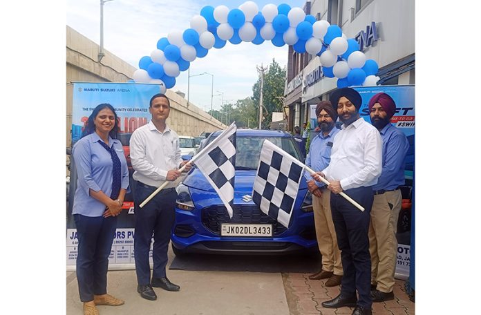 Sanjay Aggarwal, MD Jammu Motors inaugurating an event in Jammu on Wednesday.