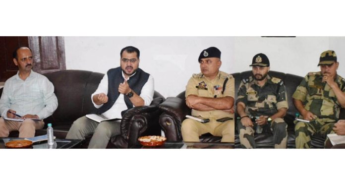 DC Poonch chairing a meeting.