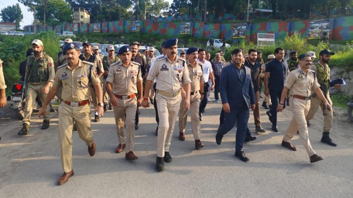 District Administration taking out area domination march in Rajouri.