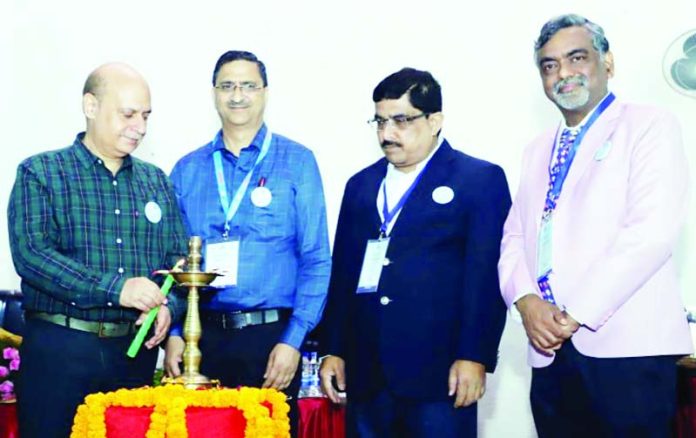 Principal and Dean, GMC Jammu, Dr Ashutosh Gupta inaugurating CARCON 2024 in the College auditorium.