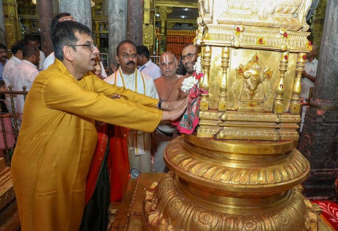 Supreme Court Chief Justice DY Chandrachud Offers Prayers At Tirumala