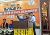 Union Minister, Dr Jitendra Singh addressing Influencers Meet organised by BJP Social Media Department at Jammu on Sunday.