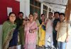 A group of voters posing together after casting their votes in Poonch-Haveli constituency. -Excelsior/Ramesh Bali