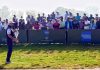 A crowd watches Inaugural Khyber Cup at Royal Springs Golf Course in Srinagar.