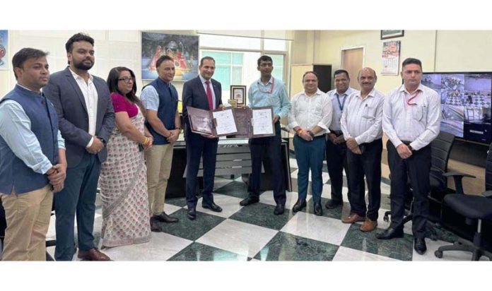 Anshul Garg and others at inaugural of Telemedicine Studio.