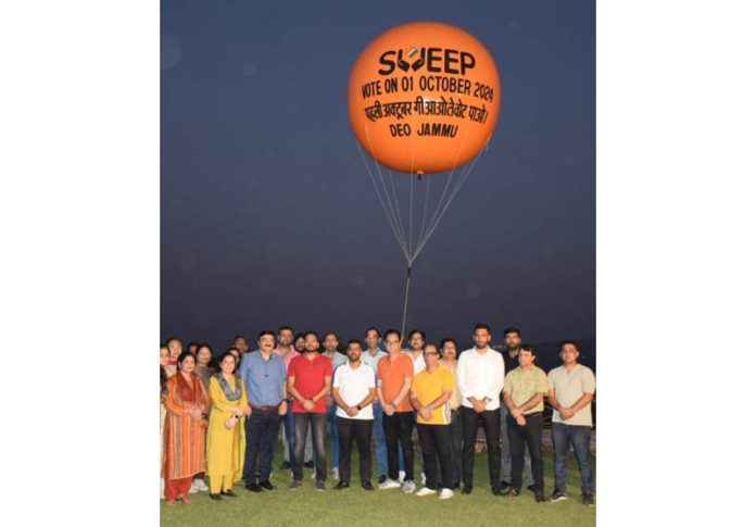 Dignitaries and others during SVEEP event at Jammu.