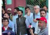 NC vice president Omar Abdullah during a campaign in Budgam.