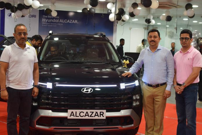 New Alcazar being launched at Fairdeal Auto Hyundai outlet in Jammu.