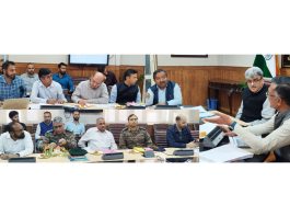 Chief Secretary Atal Dulloo chairing a meeting.