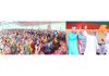 Union Home Minister Amit Shah addressing a mammoth public rally at Nowshera on Sunday.