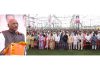 Congress chief Mallikarjun Kharge addressing a public rally in Jasrota area of Kathua on Sunday. —Excelsior/Pardeep