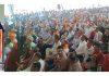 Union Minister of Road Transport and Highways Nitin Gadkari addressing an election rally in Mahanpur, Kathua on Tuesday. -Excelsior/Pardeep