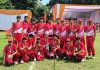 J&K U-17 Cricket team posing for group photograph during 53rd KVS National Sports Meet Cricket Tournament at Lucknow.