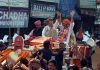 BJP national president and Union Health Minister JP Nadda greeting the public during a road show in Jammu East on Sunday. -Excelsior/Rakesh