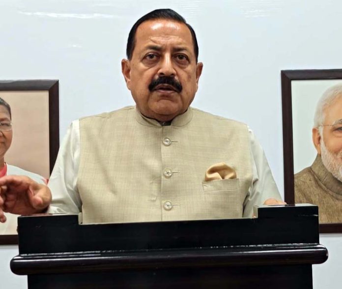 Union Minister Dr Jitendra Singh addressing the 83rd Foundation Day ceremony of Council of Scientific and Industrial Research (CSIR) through Video Conferencing on Thursday.