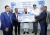 R.K. Chaudhary, CMD, NHPC handing over final dividend to Manohar Lal, Union Minister of Power in a function held on Monday.