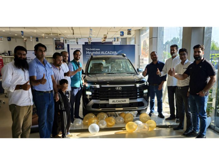 Akshay Jamwal, TSM-Hyundai Motor launching new Alcazar in Srinagar on Wednesday.