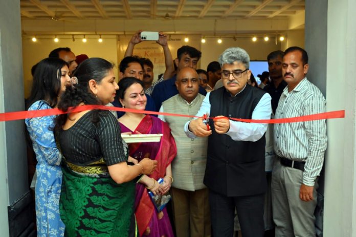 Chief Secretary Atal Dulloo inaugurating an exhibition in Jammu.